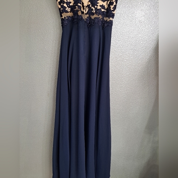 B Darlin Royal Blue With Lace Bodice Formal Gown   Size 7/8 - Picture 15 of 16